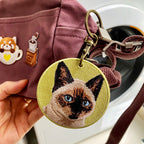 Cute Double-Sided Embroidered Cat Charms