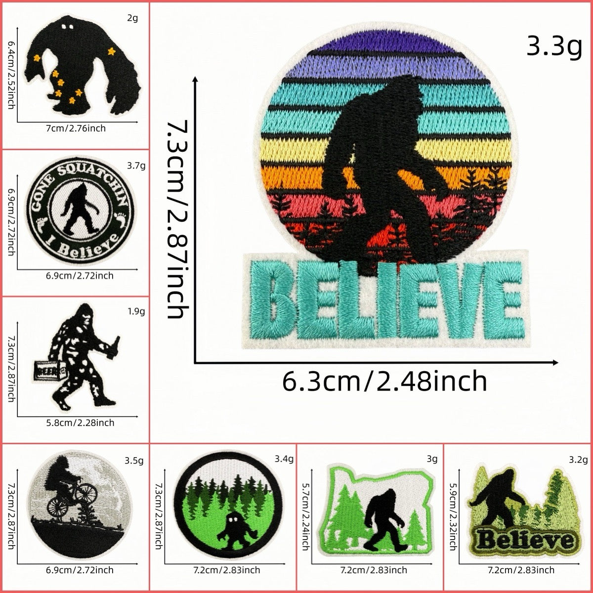 Gorilla ① Patches (Iron-On)