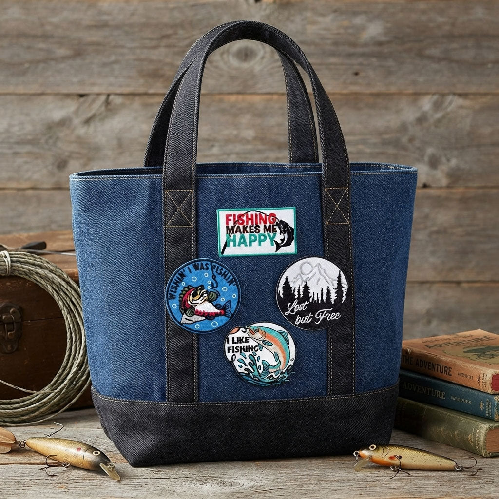 Outdoor Fishing & Camping Patches (Iron-On)
