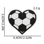 Sports Heart Patches (Iron-On)