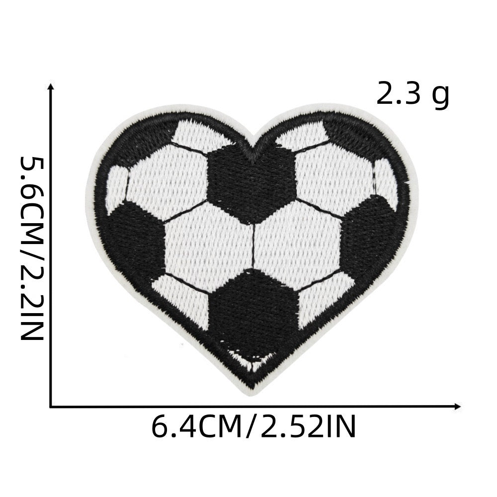 Sports Heart Patches (Iron-On)