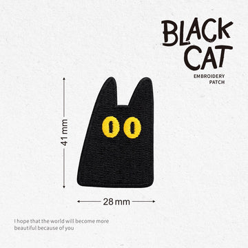 Black Cat Embroidered Patches - Multiple Designs Available - CheerCove
