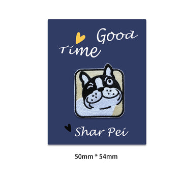 Wrinkly Shar-Pei Embroidered Patches - Multiple Designs Available - CheerCove