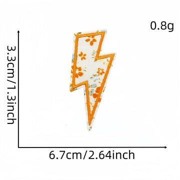 Floral Lightning Embroidered Patches - Multiple Designs Available - CheerCove