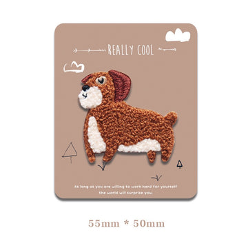 Caramel-Toned Dog Embroidered Patches - Multiple Designs Available - CheerCove