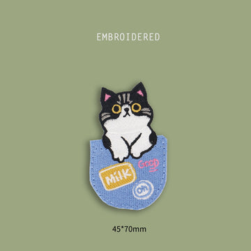 Cat in Pocket Patches(Stick-On)