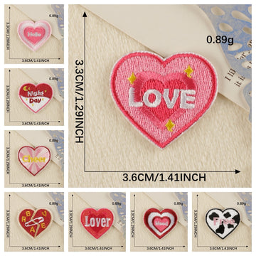 Heart Embroidered Patches ① - Multiple Designs Available - CheerCove