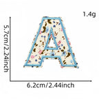 Floral Alphabet Embroidered Patches - CheerCove