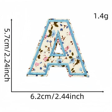 Floral Alphabet Embroidered Patches - CheerCove