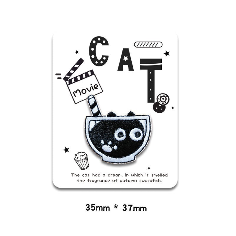 Cat in Cup Embroidered Patches - Multiple Designs Available - CheerCove