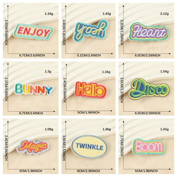Rainbow Words Embroidered Patches ① - Multiple Designs Available - CheerCove