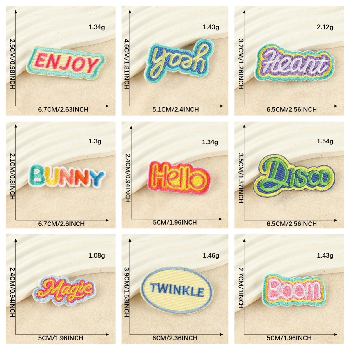 Rainbow Words Embroidered Patches ① - Multiple Designs Available - CheerCove