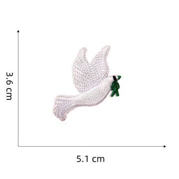 Dove and Bee Embroidered Patches - Multiple Designs Available - CheerCove