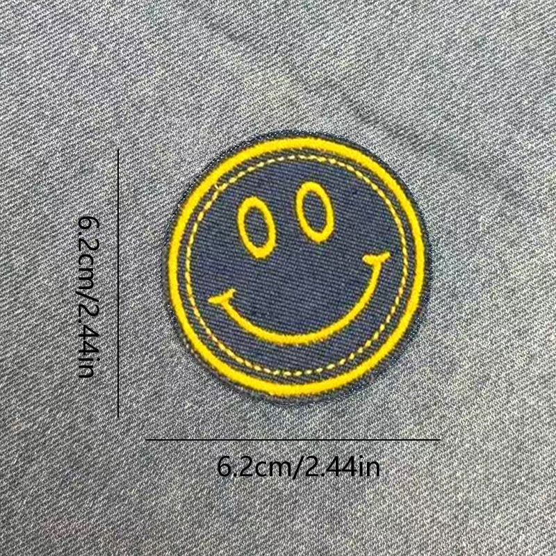 Happy Face Patches (Iron-On)
