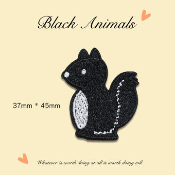 Black Animals ② Embroidered Patches Embroidered Patches - Multiple Designs Available - CheerCove