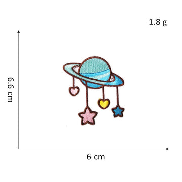 Moon with Clouds Planet Embroidered Patches - CheerCove