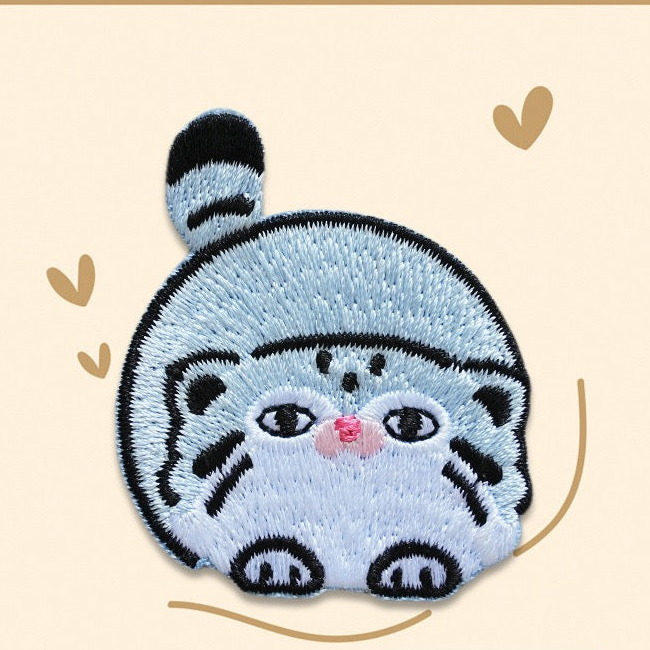 Chunky Blue Cat Patches(Stick-On)