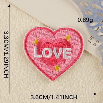 Heart Embroidered Patches ① - Multiple Designs Available - CheerCove