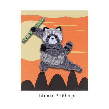 Kung Fu Raccoon Embroidered Patches - Multiple Designs Available - CheerCove