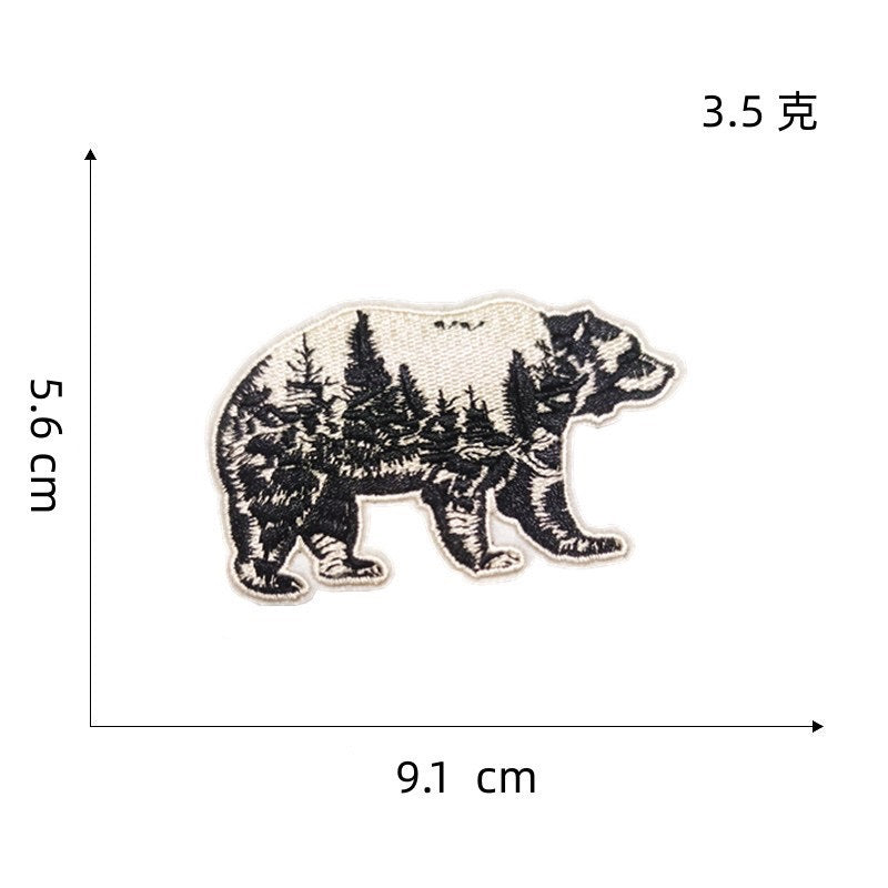 Outdoor Adventure Bears Patches (Iron-On)