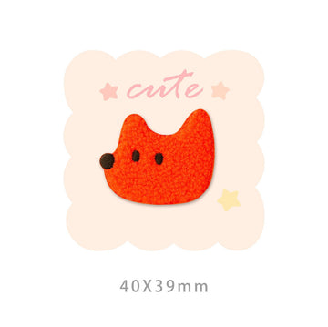 Cute Plush Fox Patches (Stick-On)