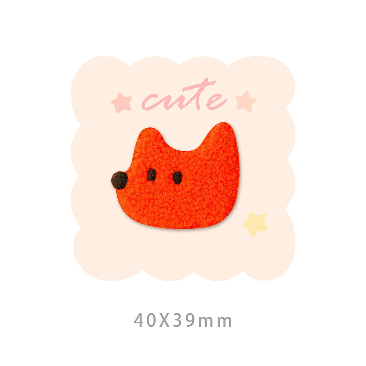 Cute Plush Fox Patches (Stick-On)