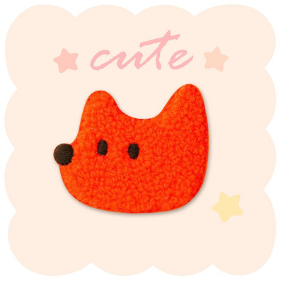 Cute Plush Fox Patches (Stick-On)