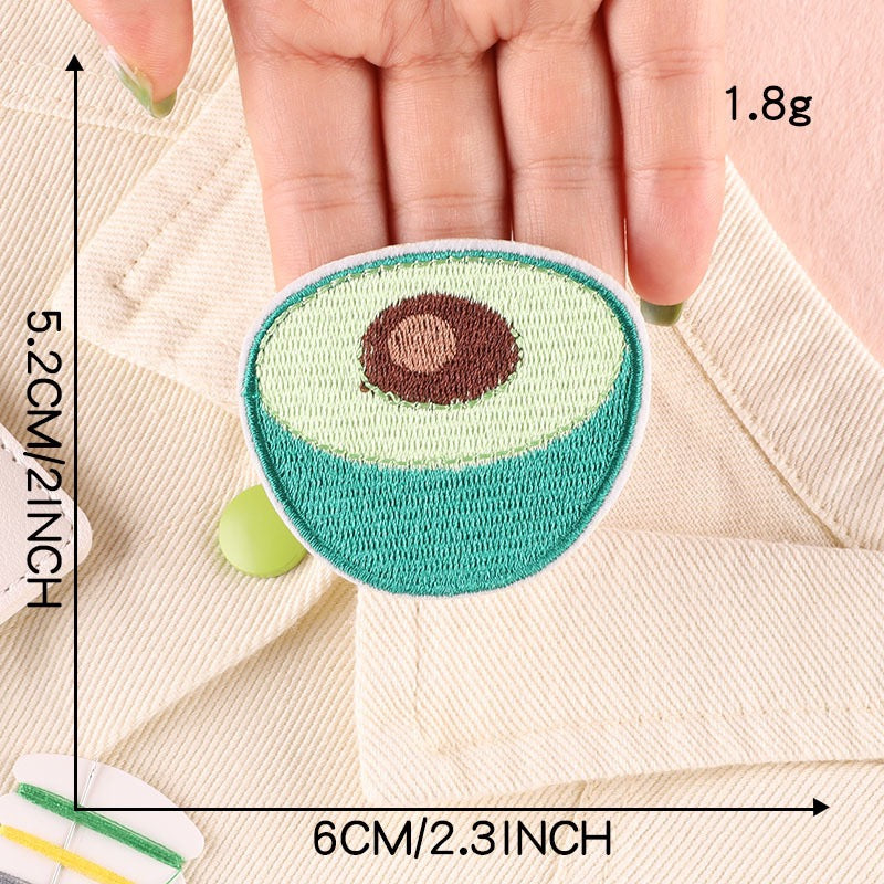 Buttery Green Appliqués Embroidered Patches - Multiple Designs Available - CheerCove