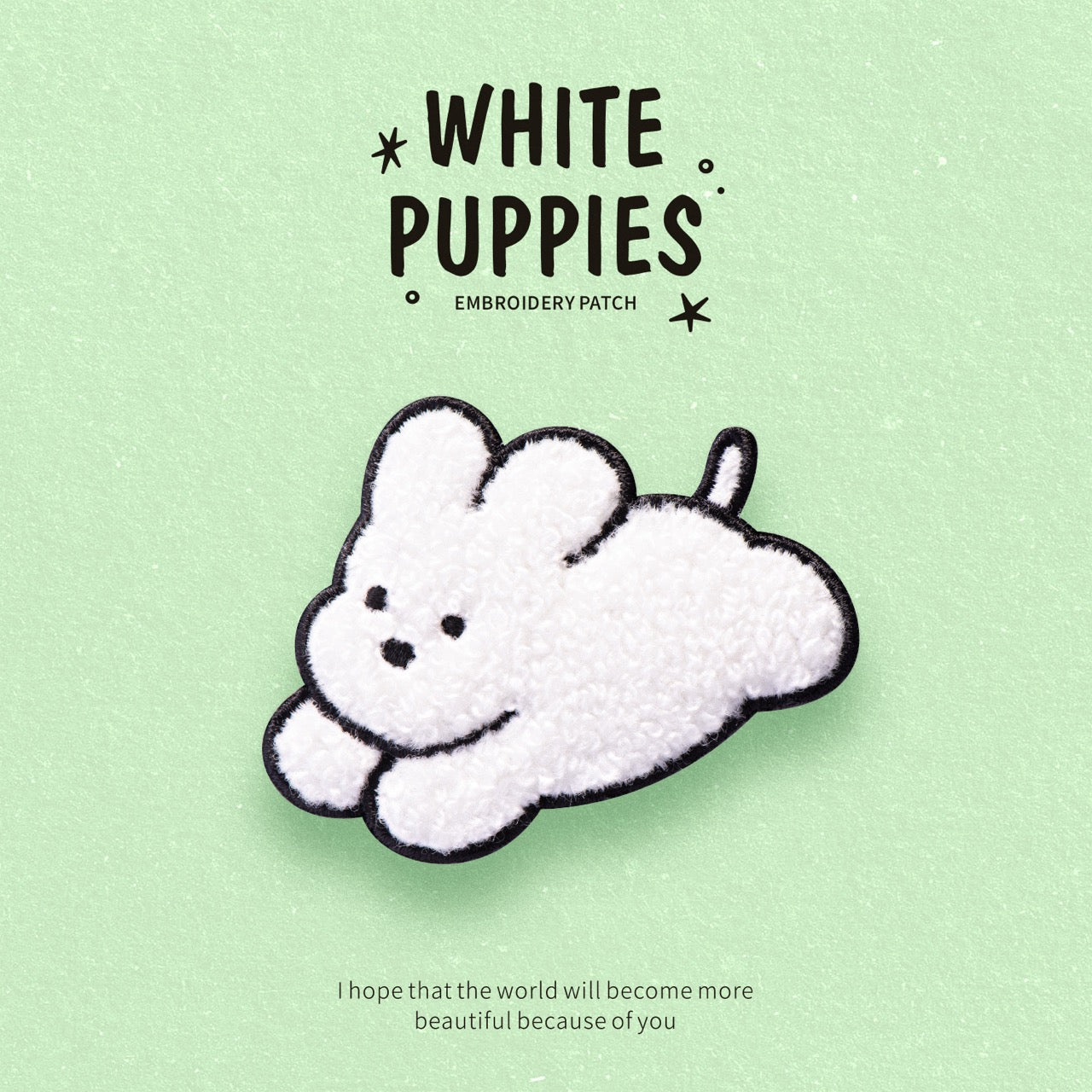 White Dog Patches(Stick-On)