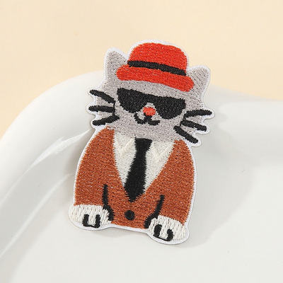 Whimsical Dapper Cat Patches (Stick-On)
