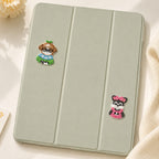 cute dressed pets embroidered stick-on patch on iPad case
