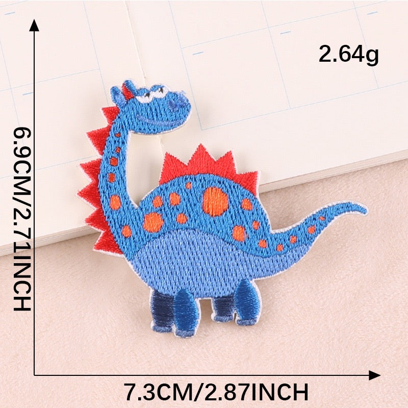 Colorful Dinosaur Embroidered Patches - CheerCove
