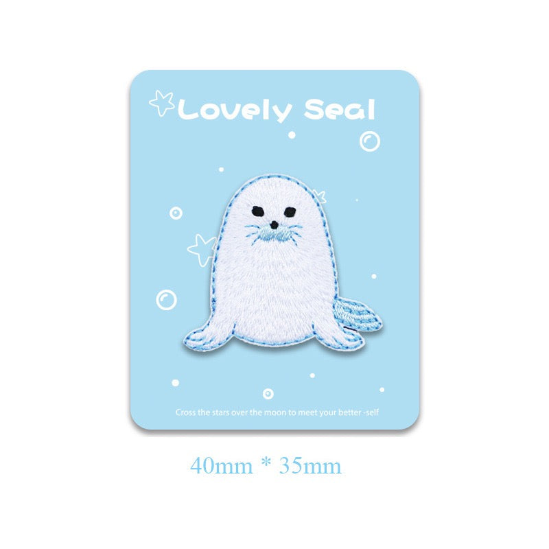 Lovely Seal Embroidered Patches - Multiple Designs Available - CheerCove