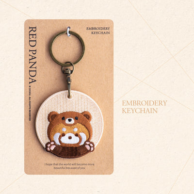 Lovely Double-Sided Embroidered Red Panda Charms