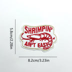 Red Shrimp Patches (Iron-On)