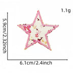 Floral Star Embroidered Patches - Multiple Designs Available - CheerCove
