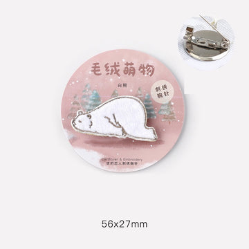 Embroidered Pins of Cute Animals