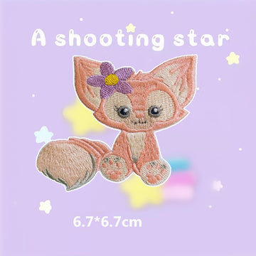 Pink Fox Patches(Stick-On)