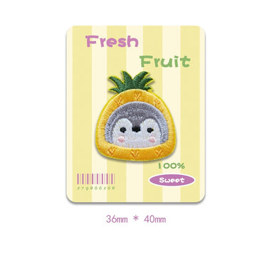 Fresh penguin Fruit Embroidered Patches - Multiple Designs Available - CheerCove