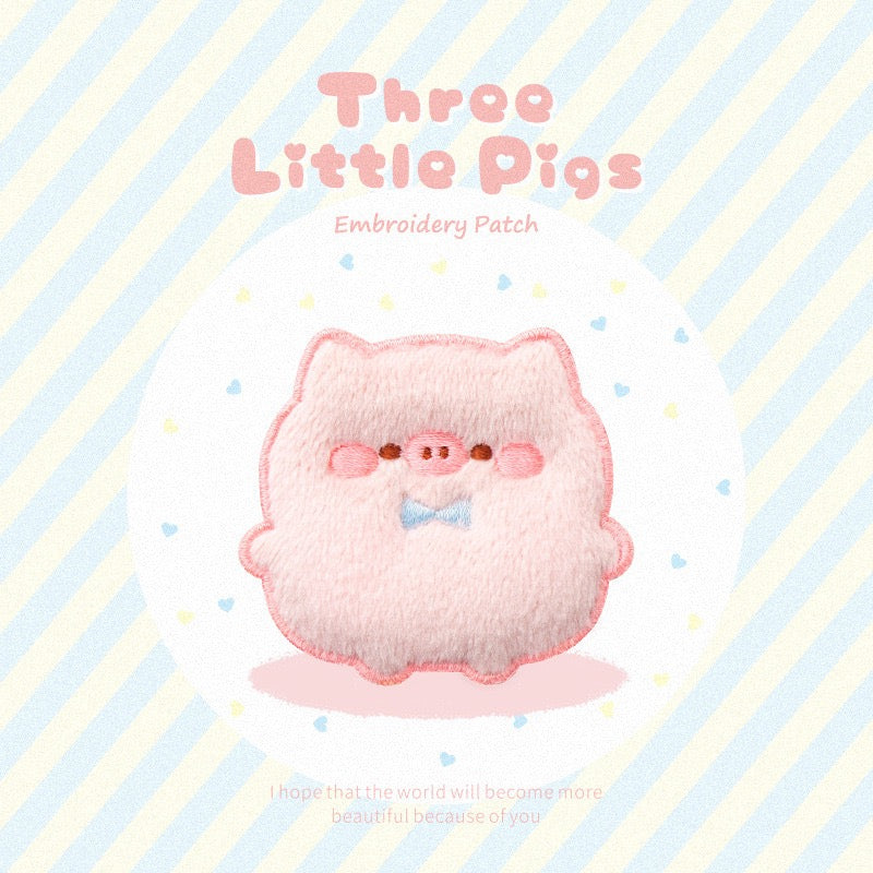 Three Little Pigs Embroidered Patches - Multiple Designs Available - CheerCove