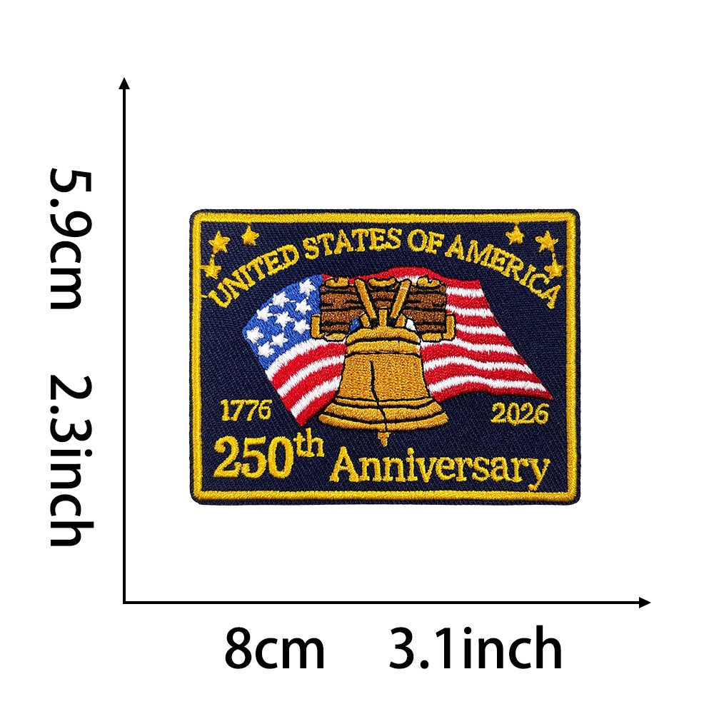 USA 250th Anniversary Patch (Stick-on & Iron-on)