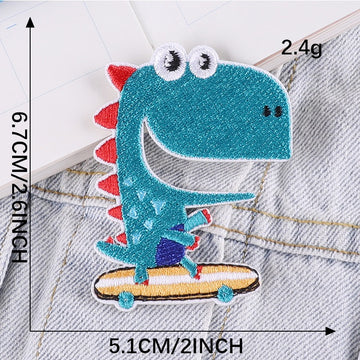 Dinosaur Embroidered Patches - Multiple Designs Available - CheerCove
