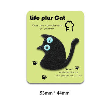 Life Plus Cat Embroidered Patches - Multiple Designs Available - CheerCove