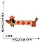 Wiener Dog in Hat Patch Embroidered Patches - Multiple Designs Available - CheerCove