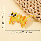 derpy orange tabby cat funny embroidered stick-on patch