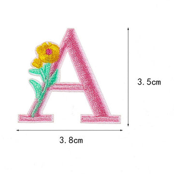 Flower and Alphabet Embroidered Patches - CheerCove