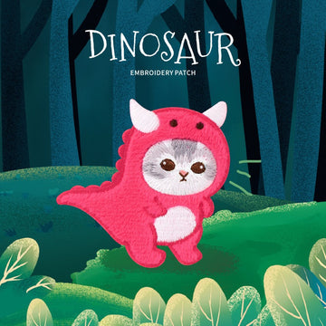 Purr-saurus Embroidered Patches - Multiple Designs Available - CheerCove