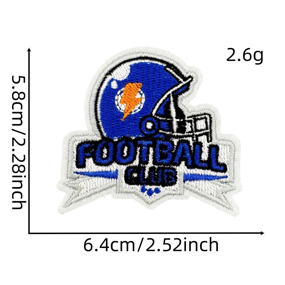 I Love Football Patches (Iron-On)