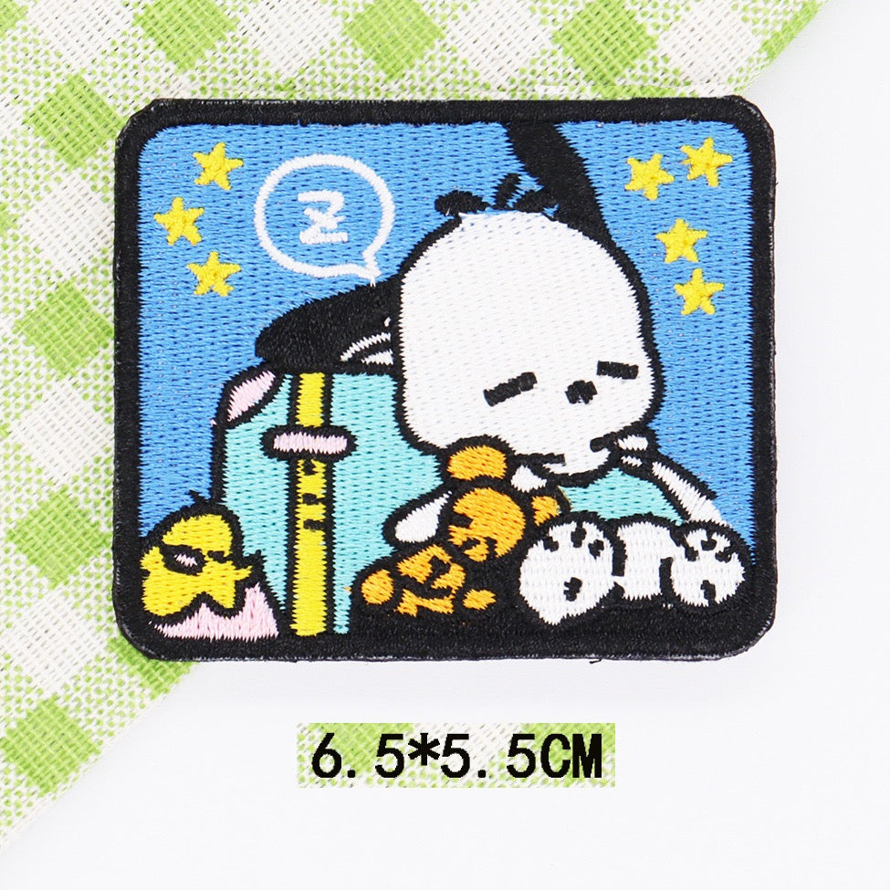 Fluffy White Puppy Patches (Stick-On)