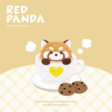 Funny Red Panda Embroidered Patches - Multiple Designs Available - CheerCove